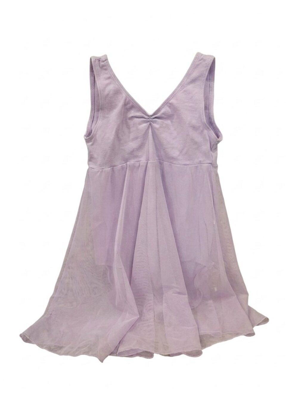 Lavender leotard with attached skirt